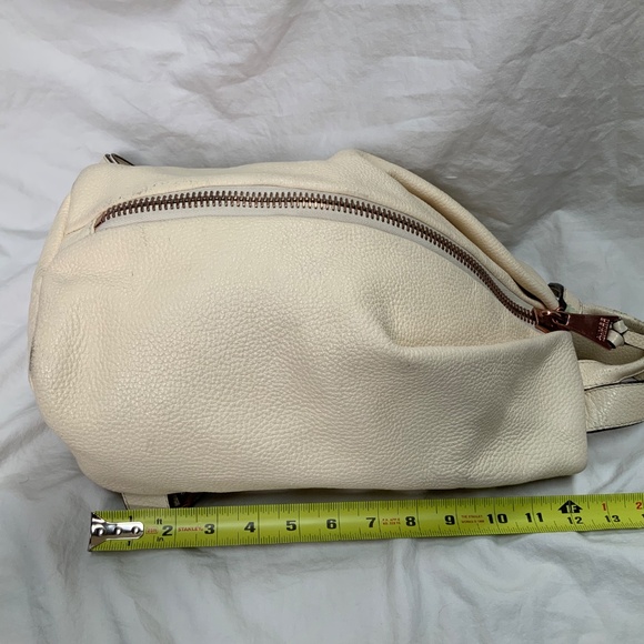 Aimee Kestenberg Cream Leather Backpack - Picture 3 of 12